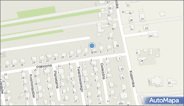 Lubartów, Północna, 8, mapa Lubartów