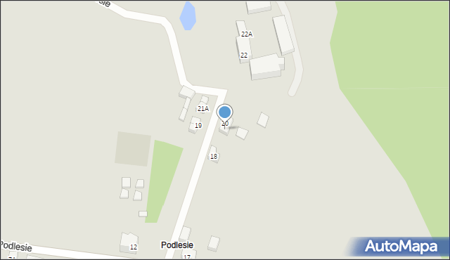 Lubawka, Podlesie, 20A, mapa Lubawka