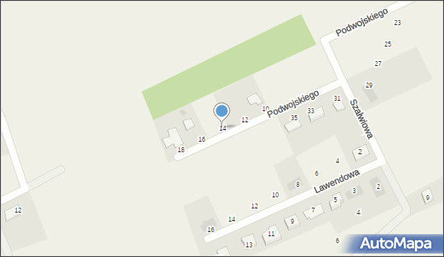 Łubianka, Podwojskiego, wójta, 14, mapa Łubianka