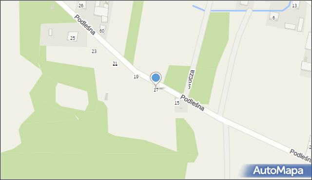 Lubice, Podleśna, 17, mapa Lubice