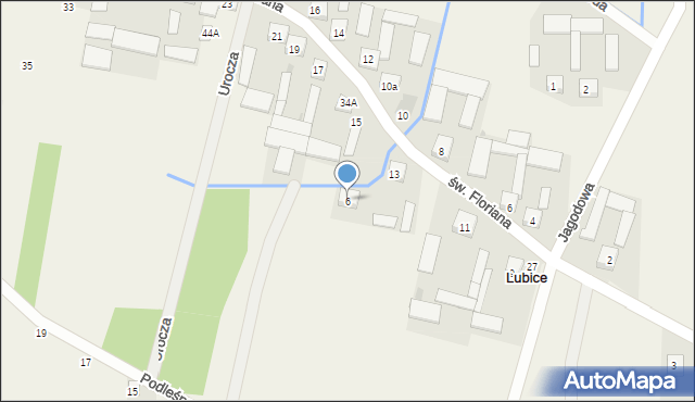 Lubice, Podleśna, 6, mapa Lubice