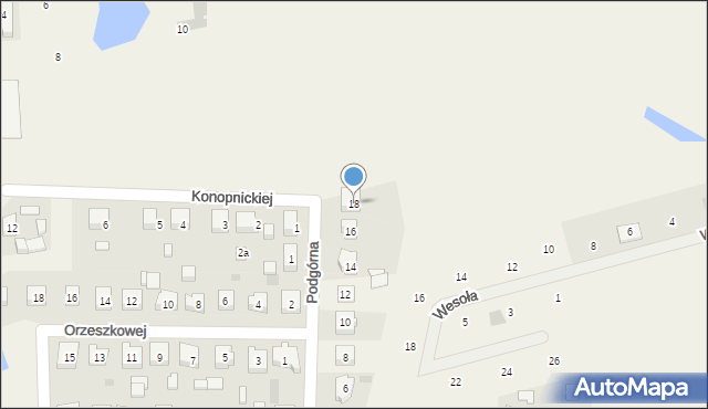 Lubichowo, Podgórna, 18, mapa Lubichowo