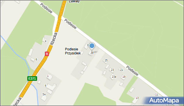 Lubienia, Podlesie, 29, mapa Lubienia