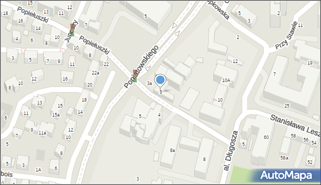 Lublin, Popiełuszki Jerzego, bł. ks., 3, mapa Lublina