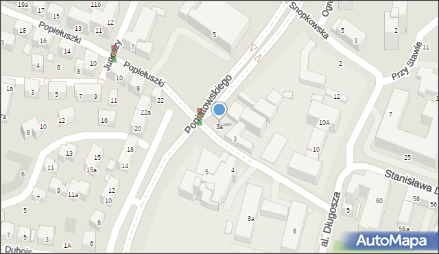 Lublin, Popiełuszki Jerzego, bł. ks., 3a, mapa Lublina