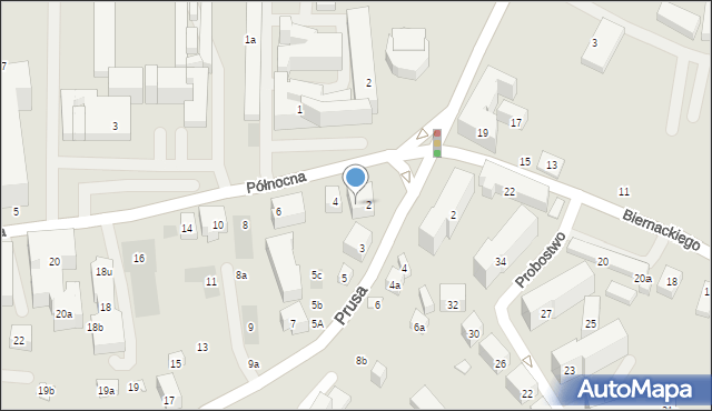 Lublin, Północna, 2a, mapa Lublina