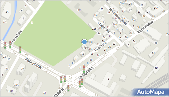 Lublin, Podlaska, 14, mapa Lublina