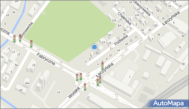 Lublin, Podlaska, 8A, mapa Lublina