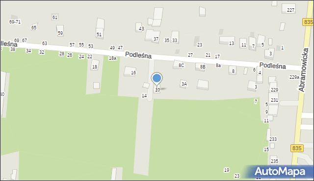 Lublin, Podleśna, 10, mapa Lublina