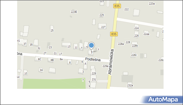 Lublin, Podleśna, 3, mapa Lublina