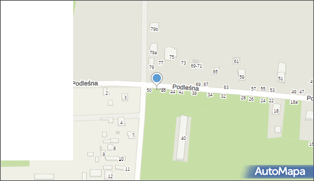 Lublin, Podleśna, 48, mapa Lublina