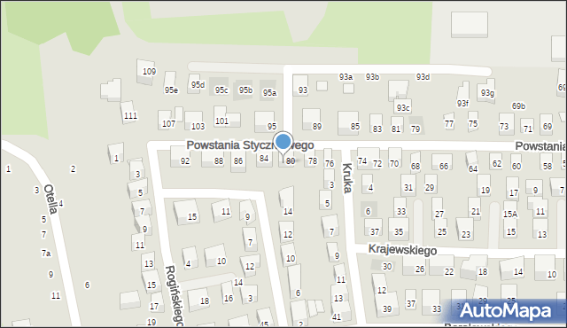 Lublin, Powstania Styczniowego, 82, mapa Lublina