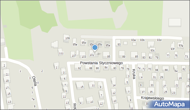 Lublin, Powstania Styczniowego, 99, mapa Lublina