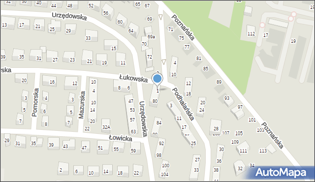 Lublin, Podhalańska, 1, mapa Lublina