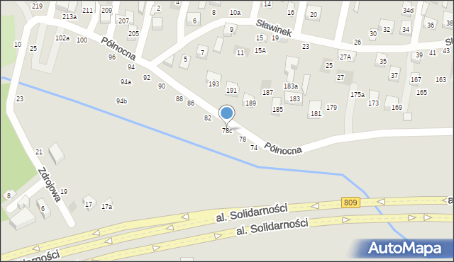 Lublin, Północna, 78c, mapa Lublina