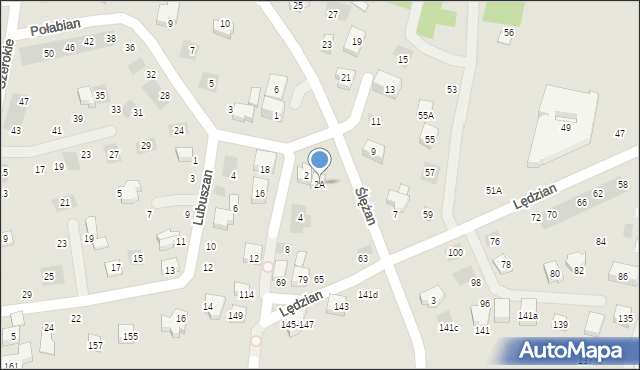 Lublin, Połabian, 2A, mapa Lublina