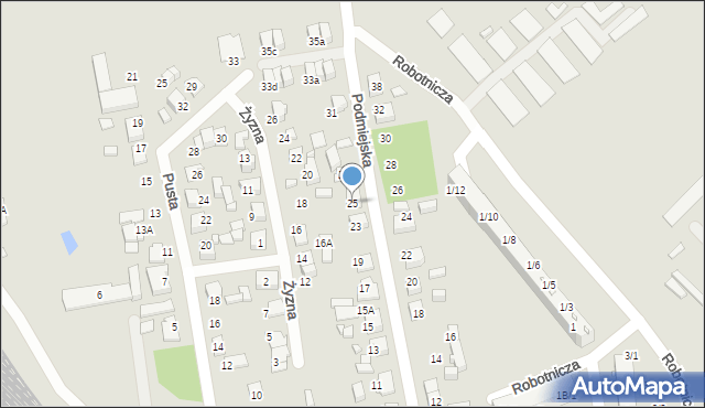 Lubliniec, Podmiejska, 25, mapa Lubliniec