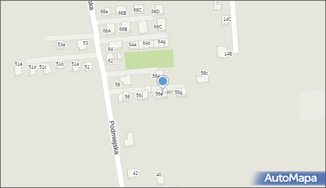 Lubliniec, Podmiejska, 56f, mapa Lubliniec