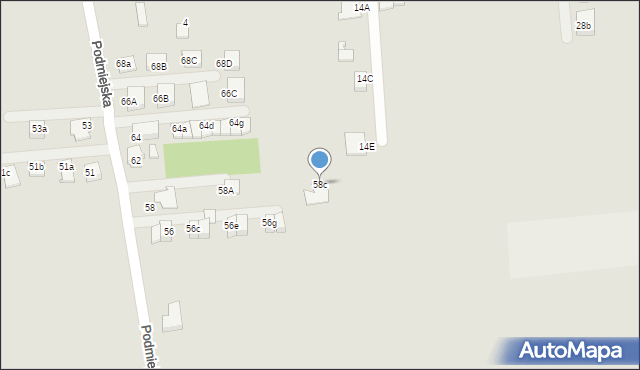 Lubliniec, Podmiejska, 58c, mapa Lubliniec