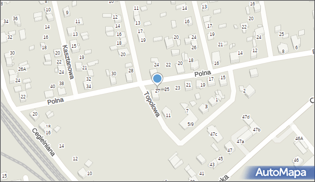 Lubliniec, Polna, 27, mapa Lubliniec