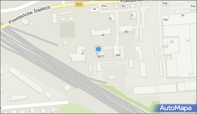 Lubliniec, Powstańców Śląskich, 46, mapa Lubliniec