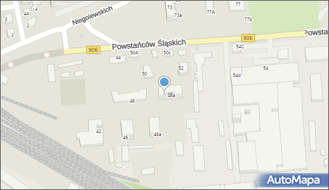 Lubliniec, Powstańców Śląskich, 48a/2, mapa Lubliniec