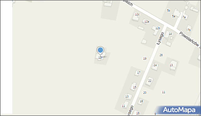 Łubniany, Powstańców Śląskich, 12f, mapa Łubniany