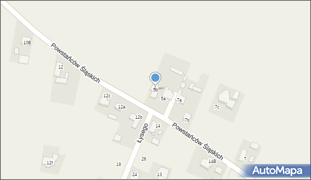 Łubniany, Powstańców Śląskich, 5b, mapa Łubniany