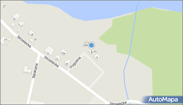 Lubniewice, Pogodna, 8, mapa Lubniewice