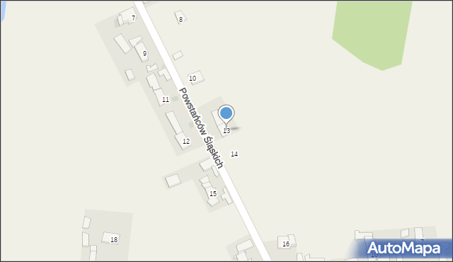 Lubnów, Powstańców Śląskich, 13, mapa Lubnów