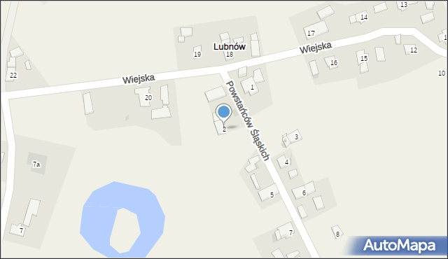 Lubnów, Powstańców Śląskich, 2, mapa Lubnów
