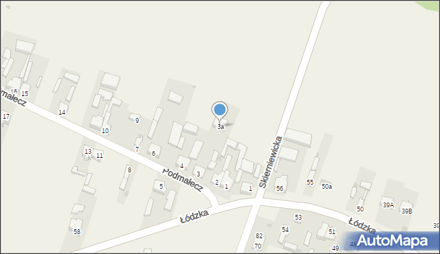 Lubochnia, Podmałecz, 3a, mapa Lubochnia