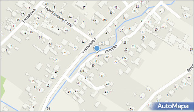 Lubomia, Potocka, 31a, mapa Lubomia