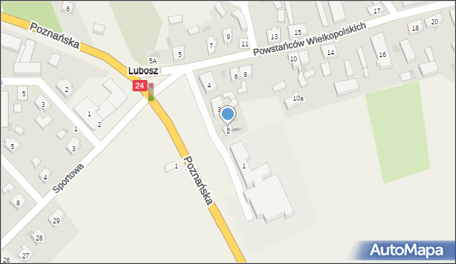 Lubosz, Powstańców Wielkopolskich, 2, mapa Lubosz