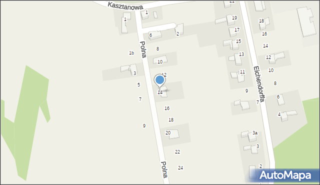 Łubowice, Polna, 14, mapa Łubowice