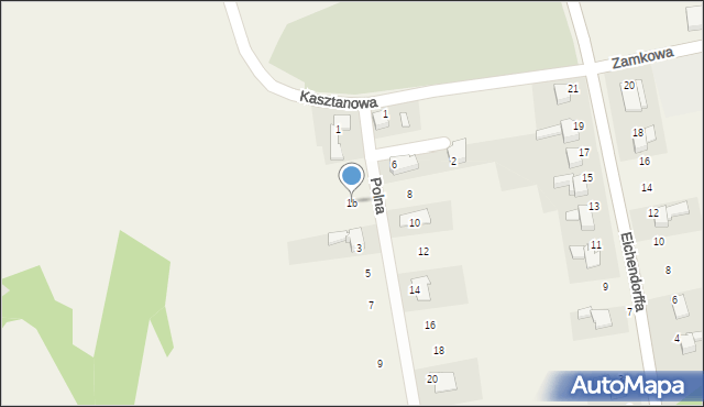 Łubowice, Polna, 1b, mapa Łubowice