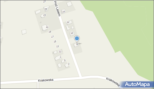 Łuczyce, Pod Lasem, 6, mapa Łuczyce