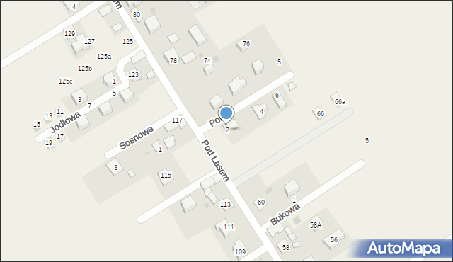 Łuczyce, Polna, 2, mapa Łuczyce