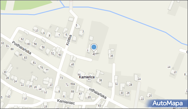Ludźmierz, Podhalańska, 42, mapa Ludźmierz
