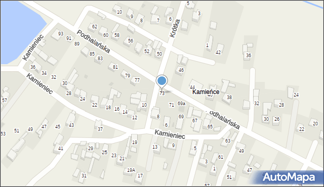 Ludźmierz, Podhalańska, 73, mapa Ludźmierz