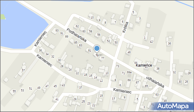 Ludźmierz, Podhalańska, 79, mapa Ludźmierz