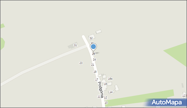 Łuków, Podgórna, 26, mapa Łuków