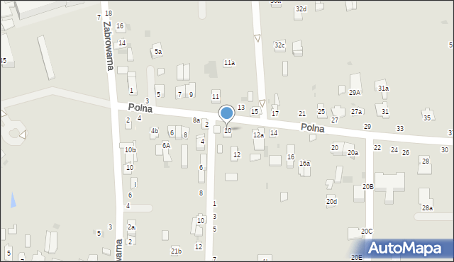 Łuków, Polna, 10, mapa Łuków