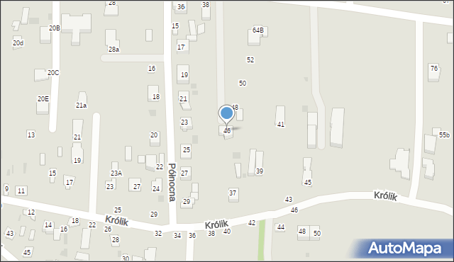 Łuków, Polna, 46, mapa Łuków