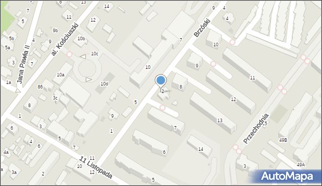 Łuków, Popiełuszki Jerzego, bł. ks., 2, mapa Łuków