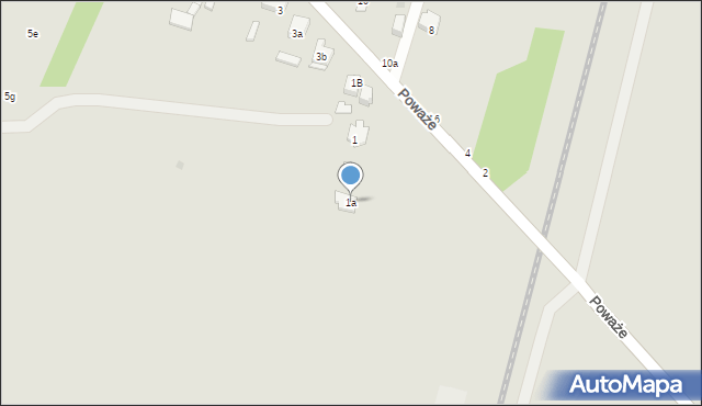 Łuków, Poważe, 1a, mapa Łuków