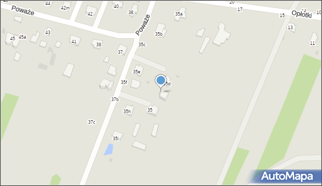 Łuków, Poważe, 35k, mapa Łuków