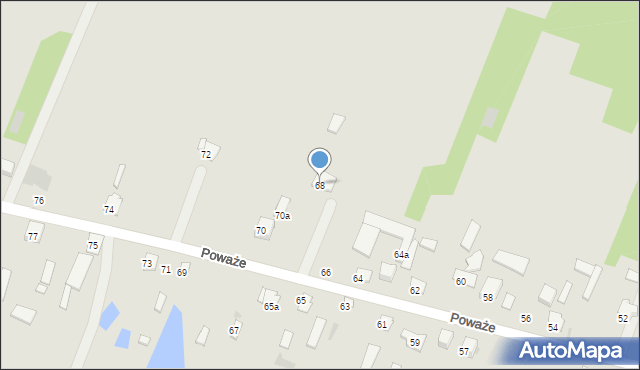 Łuków, Poważe, 68, mapa Łuków