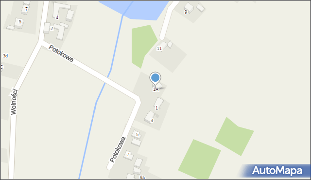 Łuków Śląski, Potokowa, 1A, mapa Łuków Śląski