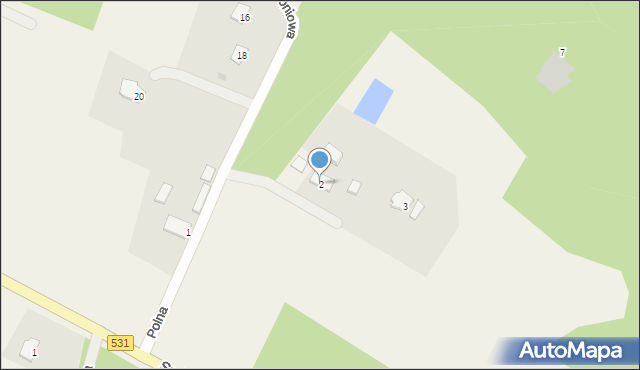 Łukta, Polna, 2, mapa Łukta